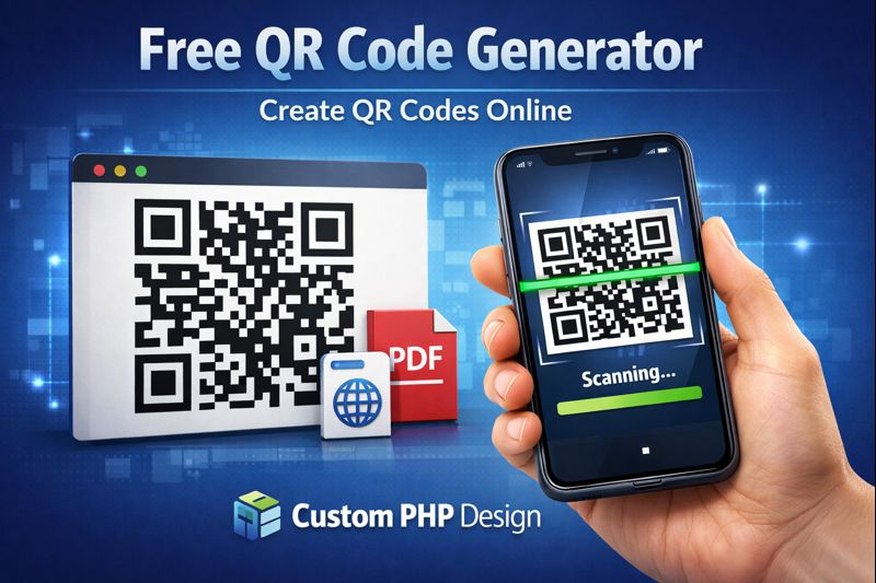 Free online QR code generator and booking system dashboard